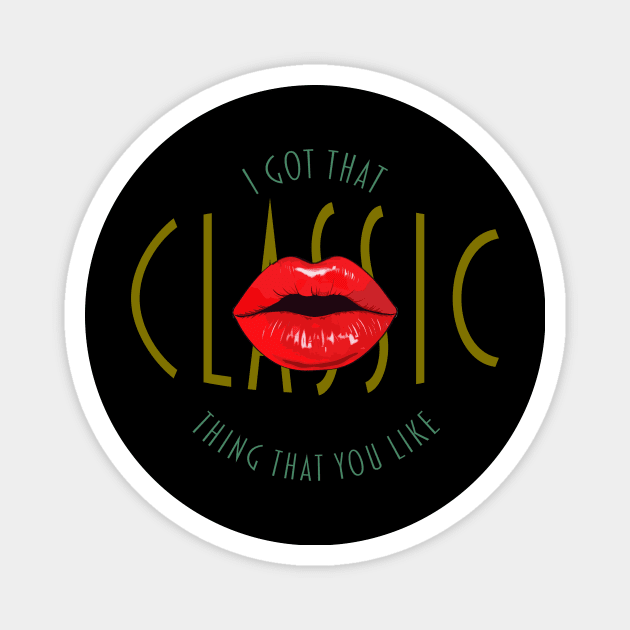 Classic Red Lips Style Magnet by Cosmic-Fandom